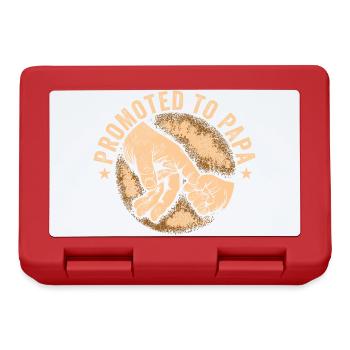 Funny Papa Men Dad Boys Funny Promoted To Papa - Boîte à goûter - rouge - Devant