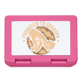 Funny Grandpa Men Dad Funny Promoted To Grandpa - Lunchbox - pink - Front