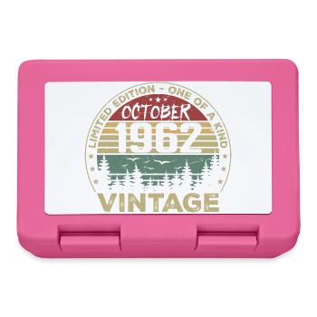 Anniversaire Millésime Fabriqué en Octobre 1962 - Boîte à goûter - rose - Devant