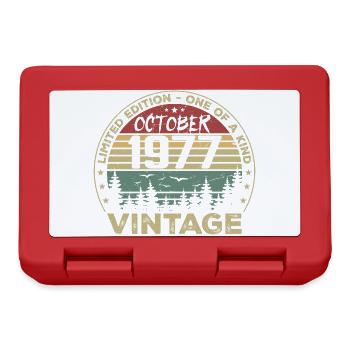 Anniversaire Millésime Fabriqué en Octobre 1977 - Boîte à goûter - rouge - Devant