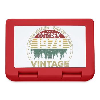 Anniversaire Millésime Fabriqué en Octobre 1978 - Boîte à goûter - rouge - Devant