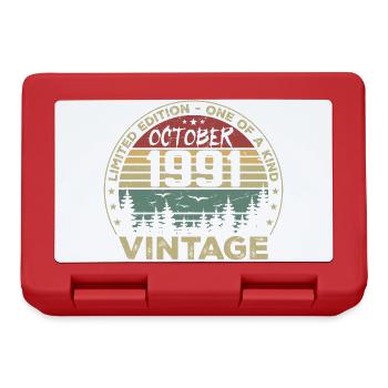 Vintage Anniversary Made in October 1991 - Lunchbox - red - Front