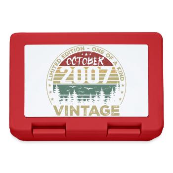 Vintage Jubiläum Hergestellt im Oktober 2007 - Brotdose - Rot - Vorne