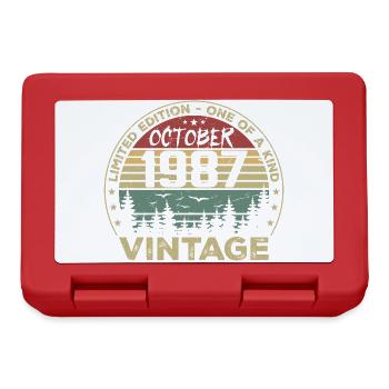 Vintage Anniversary Made in October 1987 - Lunchbox - red - Front