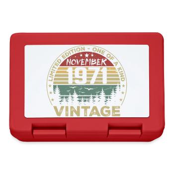 November 1971 Vintage Gift - Born November 1971 - Lunchbox - red - Front