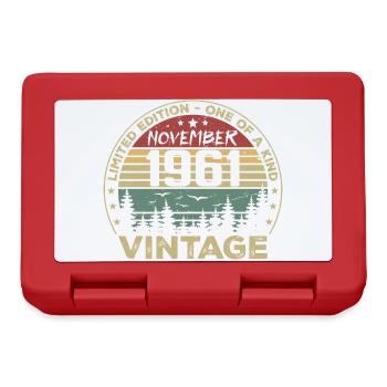 Novembre 1961 Cadeau Vintage - Né en Novembre 1961 - Boîte à goûter - rouge - Devant