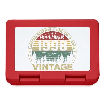 Novembre 1998 Cadeau Vintage - Né en Novembre 1998 - Boîte à goûter - rouge - Devant