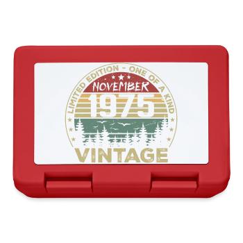 Novembre 1975 Cadeau Vintage - Né en Novembre 1975 - Boîte à goûter - rouge - Devant