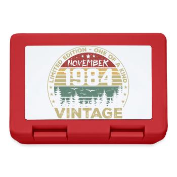 Novembre 1984 Cadeau Vintage - Né en Novembre 1984 - Boîte à goûter - rouge - Devant