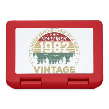 Novembre 1982 Cadeau Vintage - Né en Novembre 1982 - Boîte à goûter - rouge - Devant
