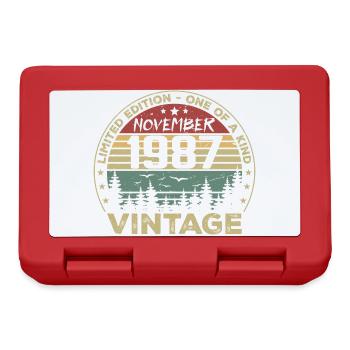 Novembre 1987 Cadeau Vintage - Né en Novembre 1987 - Boîte à goûter - rouge - Devant