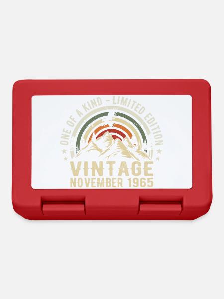 Anniversaire novembre 1965 - Cadeau Novembre 1965 - Boîte à goûter - rouge