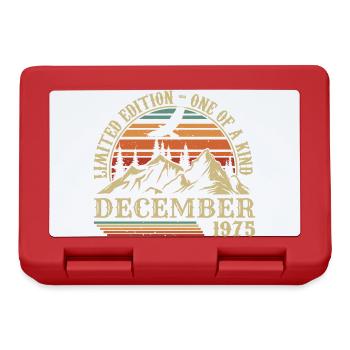 Vintage Décembre 1975, Génial Depuis Décembre 1975 - Boîte à goûter - rouge - Devant