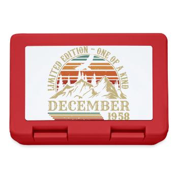 Vintage December 1958, Awesome since December 1958 - Lunchbox - red - Front