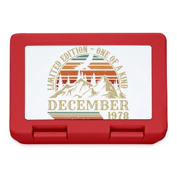 Vintage Décembre 1978, Génial Depuis Décembre 1978 - Boîte à goûter - rouge - Devant