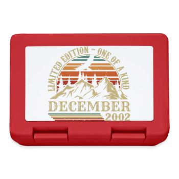 Vintage December 2002, Awesome since December 2002 - Lunchbox - red - Front