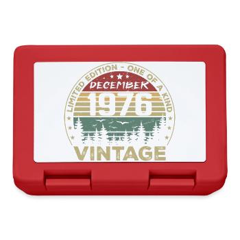 Cadeau D'anniversaire Décembre 1976 Vintage Rétro - Boîte à goûter - rouge - Devant