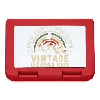 Dezember 1989 - Ausgezeichnet seit Dezember 1989 - Brotdose - Rot - Vorne