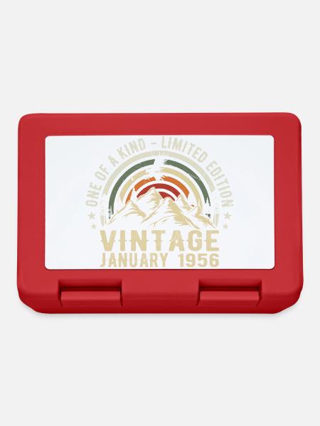 Cadeau Anniversaire Janvier 1956 - Original 69 Ans - Boîte à goûter - rouge
