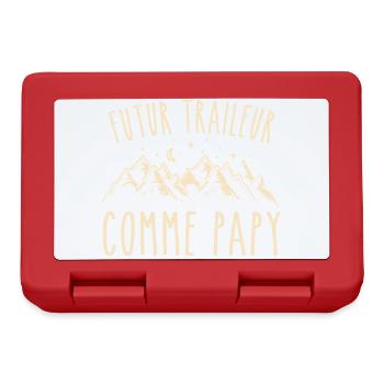 futur traileur cadeau garçon trail - Boîte à goûter - rouge - Devant
