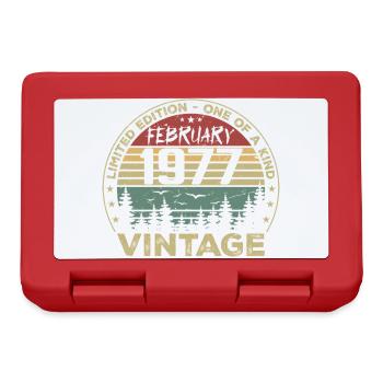 Rétro Février 1977 Cadeau Vintage Février 1977 - Boîte à goûter - rouge - Devant