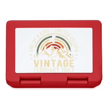 Birthday - February Gift Vintage February 1987 - Lunchbox - red - Front