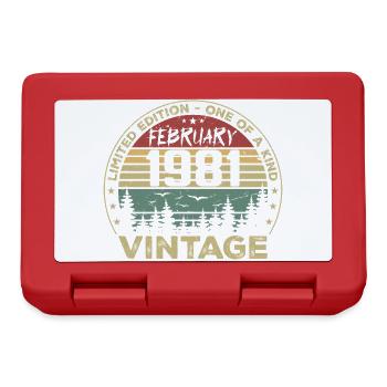 Retro February 1981 Vintage Gift February 1981 - Lunchbox - red - Front