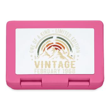 Anniversaire - février Cadeau Vintage février 1968 - Boîte à goûter - rose - Devant
