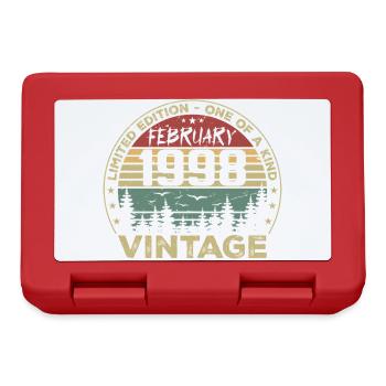 Rétro Février 1998 Cadeau Vintage Février 1998 - Boîte à goûter - rouge - Devant