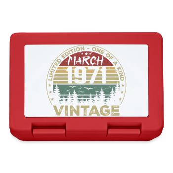 Mars 1971 - Meilleur Cadeau Anniversaire Mars 1971 - Boîte à goûter - rouge - Devant