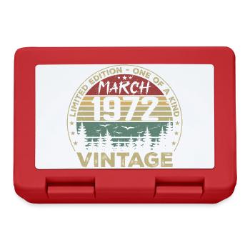 Mars 1972 - Meilleur Cadeau Anniversaire Mars 1972 - Boîte à goûter - rouge - Devant