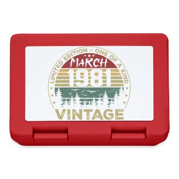 Mars 1981 - Meilleur Cadeau Anniversaire Mars 1981 - Boîte à goûter - rouge - Devant