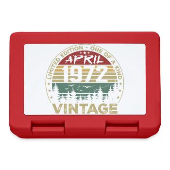 Cadeau Vintage Avril 1972 Anniversaire - Boîte à goûter - rouge - Devant