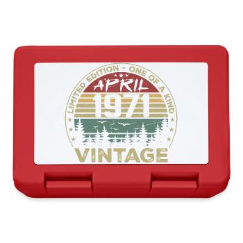 Cadeau Vintage Avril 1971 Anniversaire - Boîte à goûter - rouge - Devant