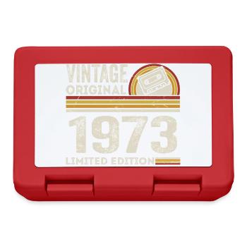 Vintage 1973 Cassette 1973 - 52e anniversaire 1973 - Boîte à goûter - rouge - Devant