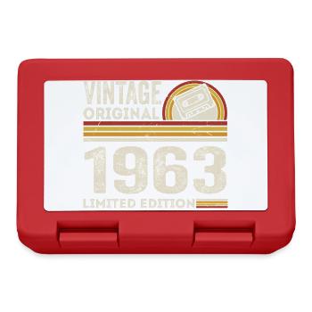Vintage 1963 Cassette 1963 - 62nd Anniversary 1963 - Lunchbox - red - Front
