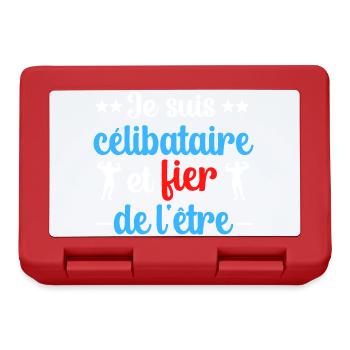 Je suis célibataire et fier de l etre - Boîte à goûter - rouge - Devant