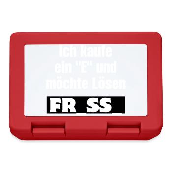 Ich kaufe ein E Großbuchstaben-Design - Brotdose - Rot - Vorne
