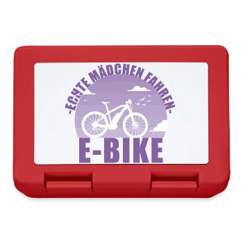 E-Bike Fahrrad E Bike Akku Geschenk - Brotdose - Rot - Vorne