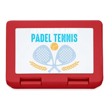 Padel Ich spiele lieber Padel-Tennis - Brotdose - Rot - Vorne