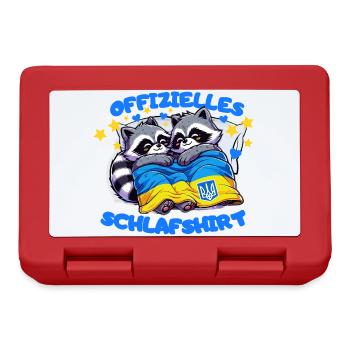 Official Sleep Shirt, Raccoons of Ukraine - Lunchbox - red - Front