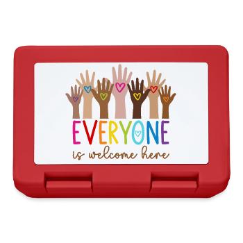 Everyone is welcome here - Lunchbox - red - Front