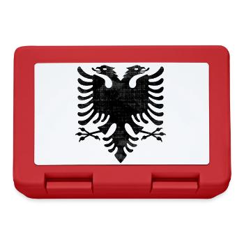 Drapeau de l’aigle albanais Logo Albanie Shqipëria - Boîte à goûter - rouge - Devant