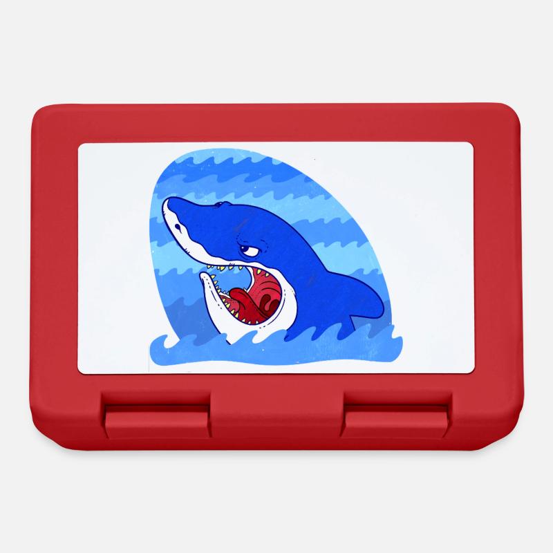 Requin sinistre - Boîte à goûter - rouge