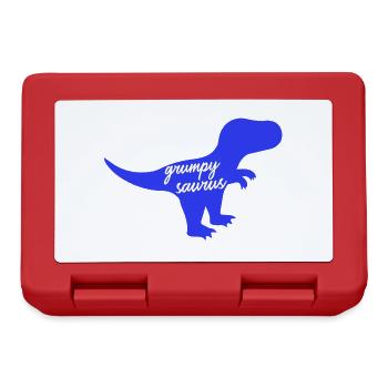 Grumpysaurus Drôle de dinosaure T-Rex bleu - Boîte à goûter - rouge - Devant