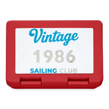 Vintage 1986 – Sailing Club Retro Birth Year - Lunchbox - red - Front