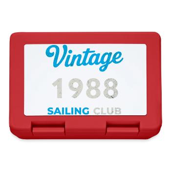Vintage 1988 – Sailing Club Retro Birth Year - Lunchbox - red - Front