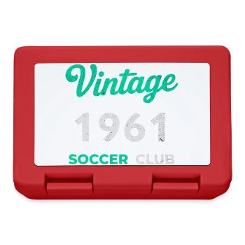 Vintage 1961 – Soccer Club Retro Birth Year - Lunchbox - red - Front