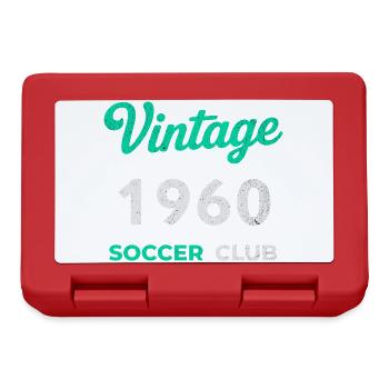 Vintage 1960 – Soccer Club Retro Birth Year - Lunchbox - red - Front