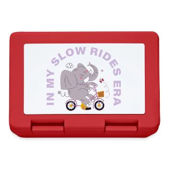 In My Slow Rides Era – Cozy Bicycle Motif - Lunchbox - red - Front